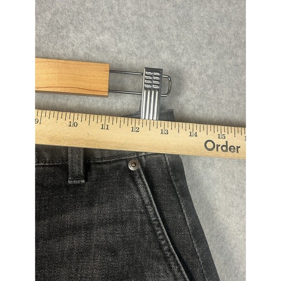 NWT Banana Republic 0 Black Long Maxi Split Front Flared Heavy Denim Jean Skirt - Picture 8 of 12